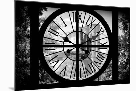 Giant Clock Window - View on the Brooklyn Bridge - Manhattan II-Philippe Hugonnard-Mounted Photographic Print