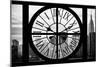 Giant Clock Window - View on the New York City - The Empire State-Philippe Hugonnard-Mounted Photographic Print