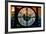 Giant Clock Window - View on the New York City - The New Yorker Sign-Philippe Hugonnard-Framed Photographic Print