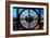 Giant Clock Window - View on the New York Skyline at Dusk II-Philippe Hugonnard-Framed Photographic Print