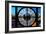 Giant Clock Window - View on the New York Skyline at Dusk II-Philippe Hugonnard-Framed Photographic Print