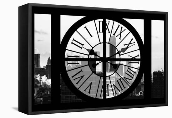 Giant Clock Window - View on the One World Trade Center II-Philippe Hugonnard-Framed Premier Image Canvas