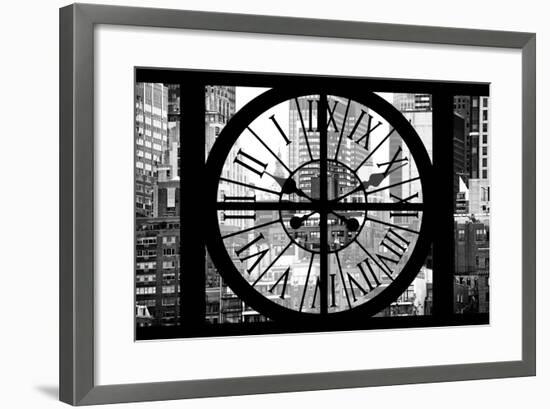 Giant Clock Window - View on Turtle Bay Buildings - New York City-Philippe Hugonnard-Framed Photographic Print