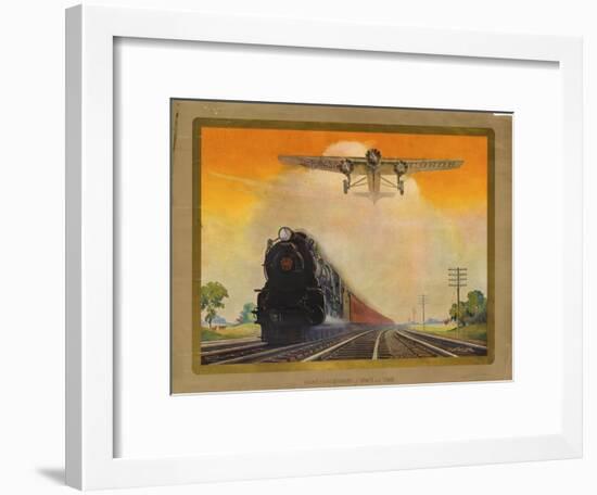 Giant Conquerers of Space and Time Pennsylvania Railroad-null-Framed Giclee Print