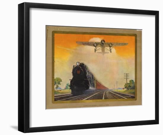 Giant Conquerers of Space and Time Pennsylvania Railroad-null-Framed Giclee Print