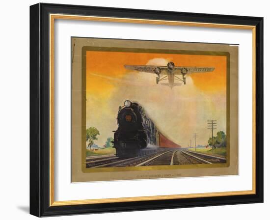 Giant Conquerers of Space and Time Pennsylvania Railroad-null-Framed Giclee Print