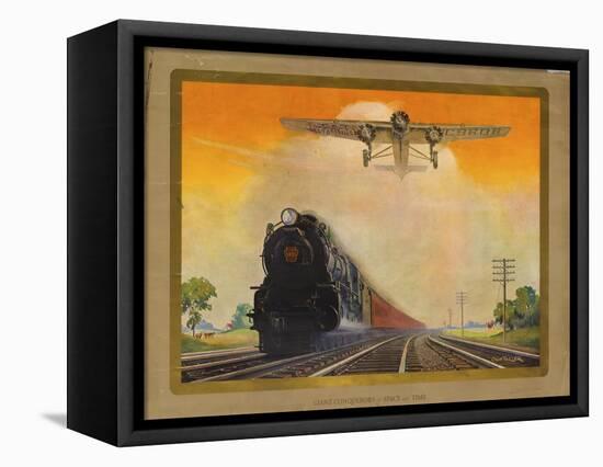Giant Conquerers of Space and Time Pennsylvania Railroad-null-Framed Premier Image Canvas