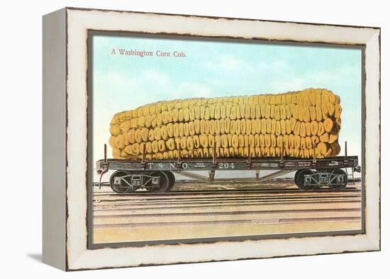 Giant Corn Cob on Flatbed, Washington-null-Framed Stretched Canvas