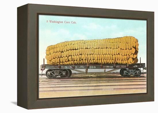 Giant Corn Cob on Flatbed, Washington-null-Framed Stretched Canvas