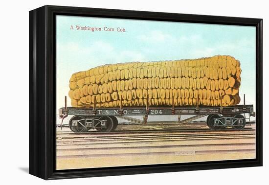 Giant Corn Cob on Flatbed, Washington-null-Framed Stretched Canvas