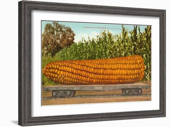 Giant Corn on Flatbed-null-Framed Art Print