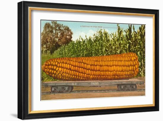 Giant Corn on Flatbed-null-Framed Art Print