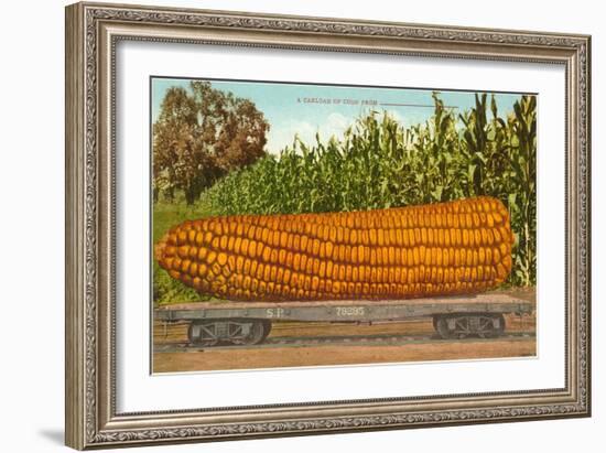 Giant Corn on Flatbed-null-Framed Premium Giclee Print