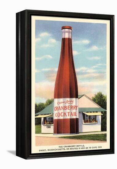 Giant Cranberry Cocktail Bottle-null-Framed Stretched Canvas