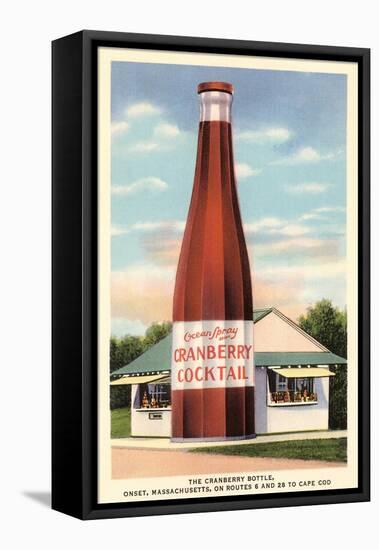 Giant Cranberry Cocktail Bottle-null-Framed Stretched Canvas