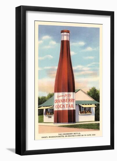 Giant Cranberry Cocktail Bottle-null-Framed Art Print