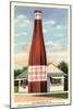 Giant Cranberry Cocktail Bottle-null-Mounted Art Print