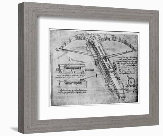 Giant Crossbow, 1480-1485-Leonardo da Vinci-Framed Giclee Print