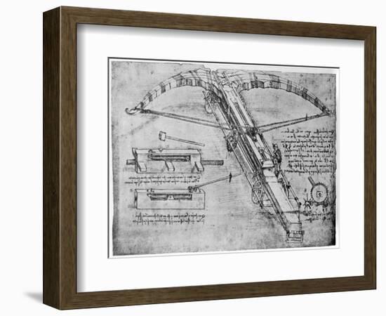 Giant Crossbow, 1480-1485-Leonardo da Vinci-Framed Giclee Print