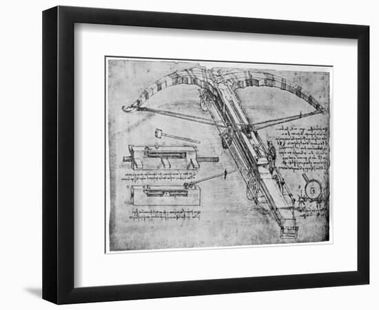 Giant Crossbow, 1480-1485-Leonardo da Vinci-Framed Giclee Print