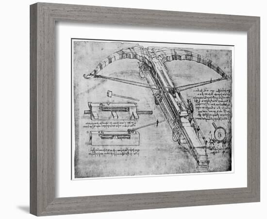 Giant Crossbow, 1480-1485-Leonardo da Vinci-Framed Giclee Print