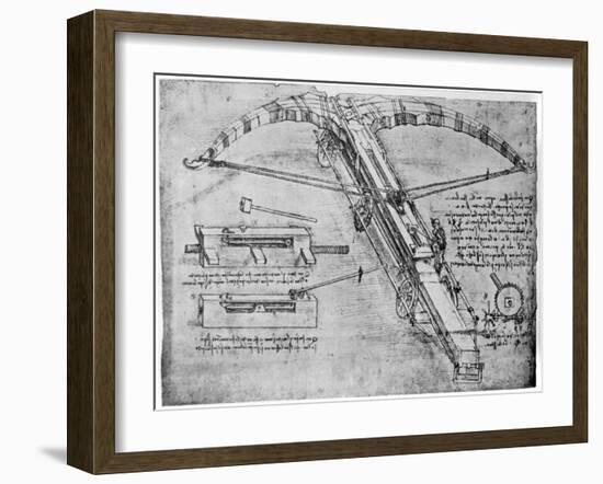 Giant Crossbow, 1480-1485-Leonardo da Vinci-Framed Giclee Print