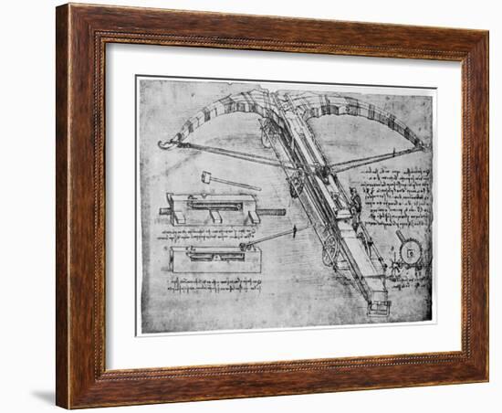 Giant Crossbow, 1480-1485-Leonardo da Vinci-Framed Giclee Print