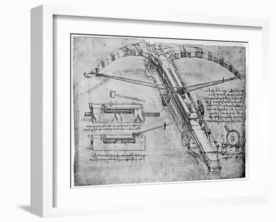 Giant Crossbow, 1480-1485-Leonardo da Vinci-Framed Giclee Print