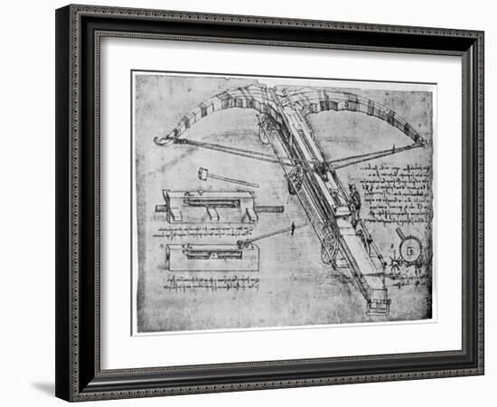 Giant Crossbow, 1480-1485-Leonardo da Vinci-Framed Giclee Print