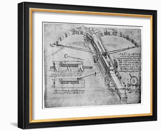 Giant Crossbow, 1480-1485-Leonardo da Vinci-Framed Giclee Print