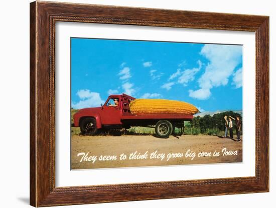 Giant Ear of Corn on Truck, Iowa-null-Framed Art Print