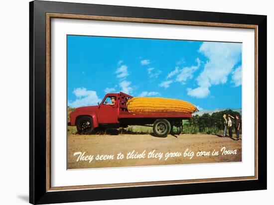 Giant Ear of Corn on Truck, Iowa-null-Framed Art Print