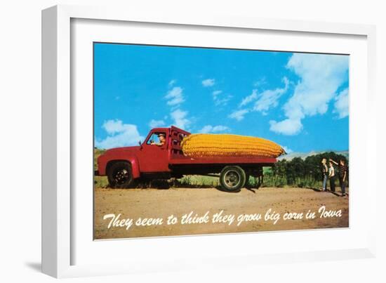 Giant Ear of Corn on Truck, Iowa-null-Framed Art Print