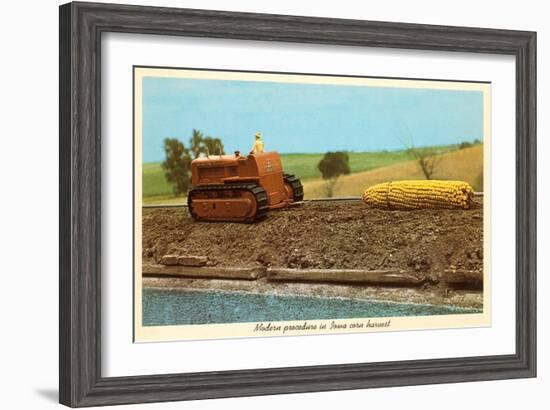 Giant Ear of Corn Towed by Tractor, Iowa-null-Framed Art Print