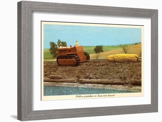 Giant Ear of Corn Towed by Tractor, Iowa-null-Framed Art Print