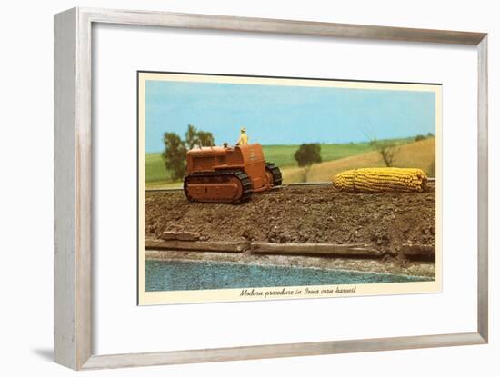 Giant Ear of Corn Towed by Tractor, Iowa-null-Framed Art Print