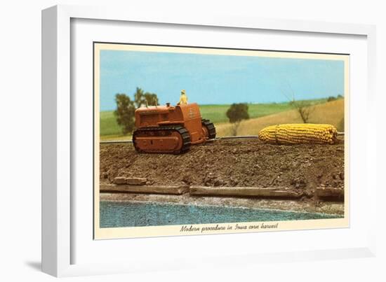 Giant Ear of Corn Towed by Tractor, Iowa-null-Framed Art Print