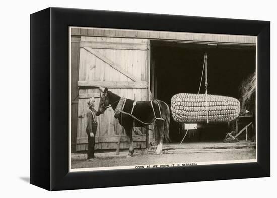 Giant Ear of Corn with Plow Horse, Nebraska-null-Framed Stretched Canvas