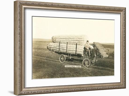 Giant Ears of Corn on Wagon, Nebraska-null-Framed Art Print