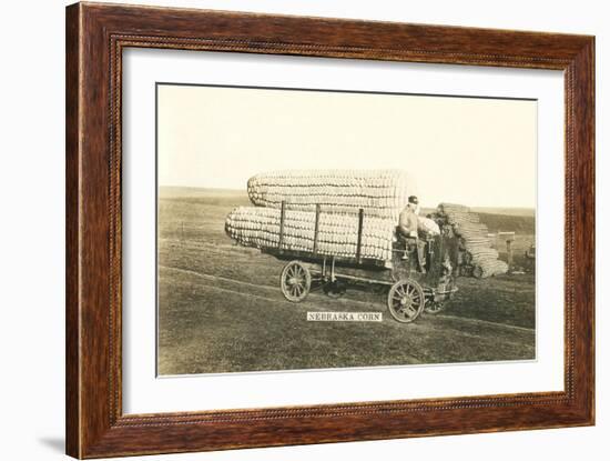 Giant Ears of Corn on Wagon, Nebraska-null-Framed Art Print