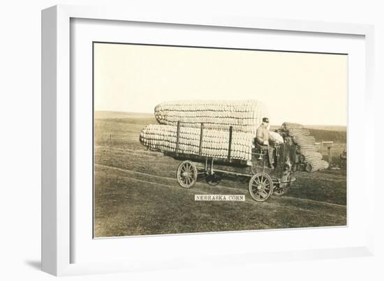 Giant Ears of Corn on Wagon, Nebraska-null-Framed Art Print