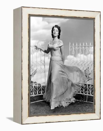 Giant, Elizabeth Taylor, in a Dress by Marjorie Best, 1956-null-Framed Stretched Canvas