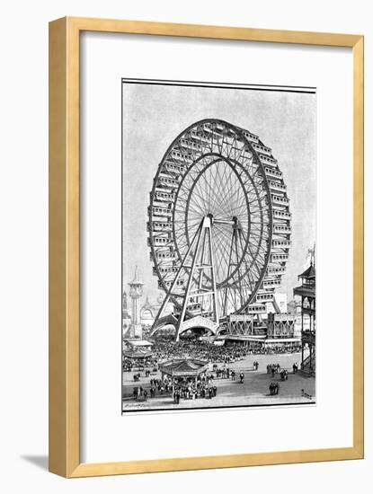 Giant Ferris Wheel, International Exhibition, Chicago, 1893-null-Framed Giclee Print