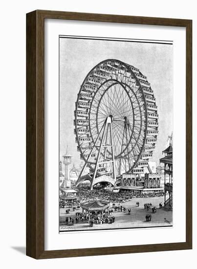 Giant Ferris Wheel, International Exhibition, Chicago, 1893-null-Framed Giclee Print