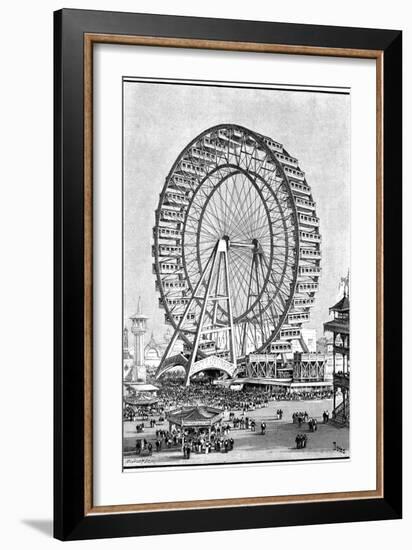 Giant Ferris Wheel, International Exhibition, Chicago, 1893-null-Framed Giclee Print