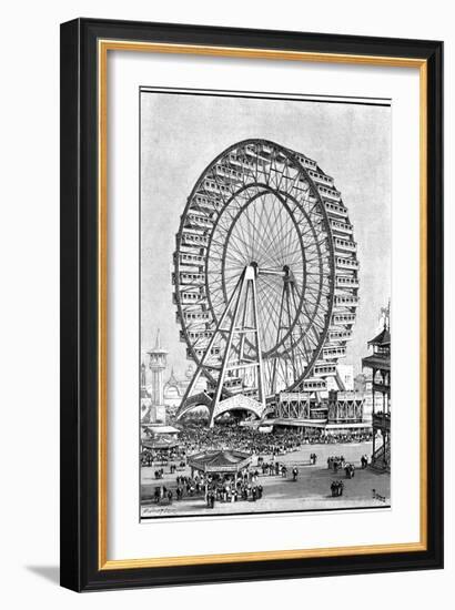 Giant Ferris Wheel, International Exhibition, Chicago, 1893-null-Framed Giclee Print