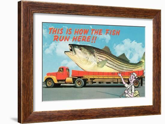 Giant Fish on Flat Bed Truck-null-Framed Art Print