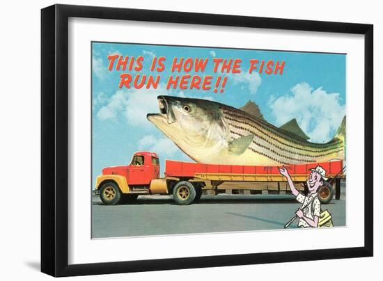 Giant Fish on Flat Bed Truck-null-Framed Art Print