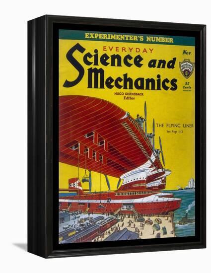 Giant Flying-Boats of the 1930s-Frank R. Paul-Framed Stretched Canvas