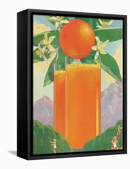 Giant Glasses of Orange Juice-null-Framed Premier Image Canvas